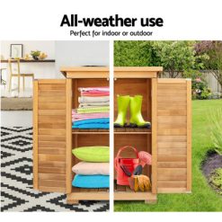 Portable Wooden Garden Storage Cabinet - Complete Storage Solutions