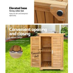 Portable Wooden Garden Storage Cabinet - Complete Storage Solutions