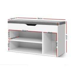 Wooden Shoe Rack Organiser - White - Complete Storage Solutions