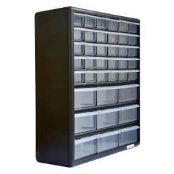 Storage Cabinet Drawers 39 Plastic Tool Box Containers Organiser Cupboard - Complete Storage Solutions