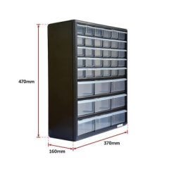 Storage Cabinet Drawers 39 Plastic Tool Box Containers Organiser Cupboard - Complete Storage Solutions
