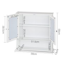 Bathroom Storage Cabinet with Mirror - White - Complete Storage Solutions