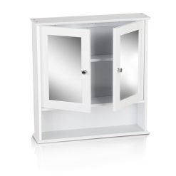 Bathroom Storage Cabinet with Mirror - White - Complete Storage Solutions