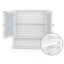 Bathroom Storage Cabinet with Mirror - White - Complete Storage Solutions