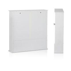 Bathroom Storage Cabinet with Mirror - White - Complete Storage Solutions
