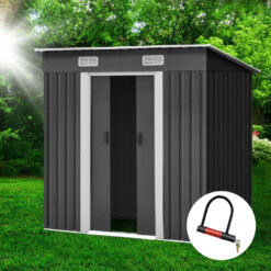 Alternative view of 1.94 x 1.21M Metal Garden Shed - Grey