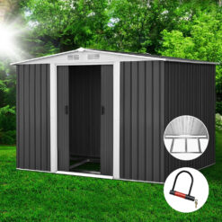 Alternative view of 2.05 x 2.57M Steel Base Garden Shed - Grey