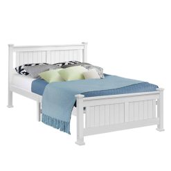 Alternative view of Double Size Wooden Bed Frame - White