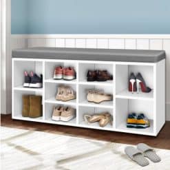 Shoe Bench with Storage Cubes - Complete Storage Solutions