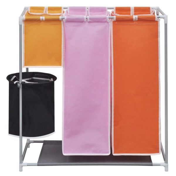 3-Section Laundry Hamper with a Washing Bin - Image 2