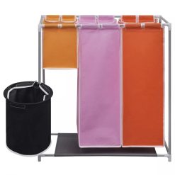 3-Section Laundry Hamper with a Washing Bin - Complete Storage Solutions
