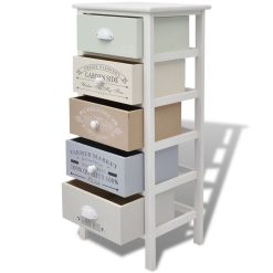 5 Drawer Wooden Storage Cabinet - Complete Storage Solutions