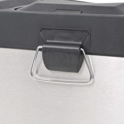 Stainless Steel Recycling Pedal Bin - 3 x 18 Litre - Complete Storage Solutions