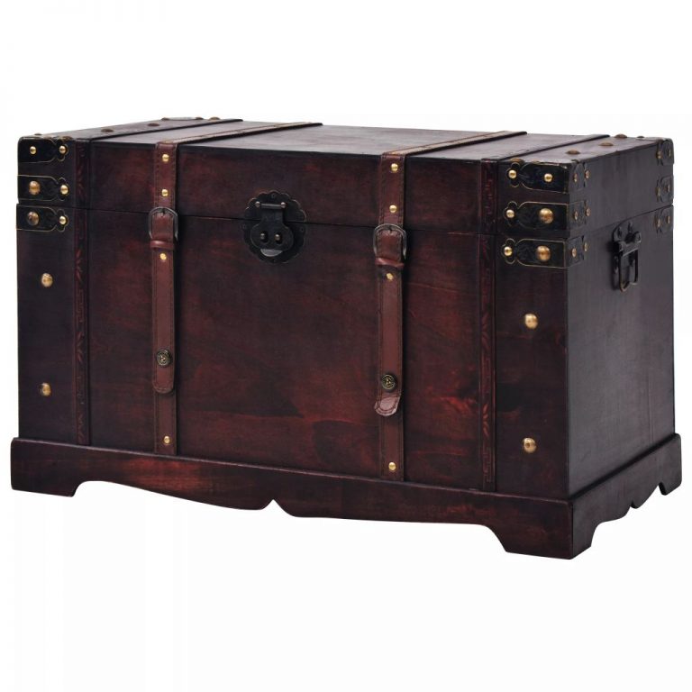 Vintage Wooden Treasure Chest Complete Storage Solutions