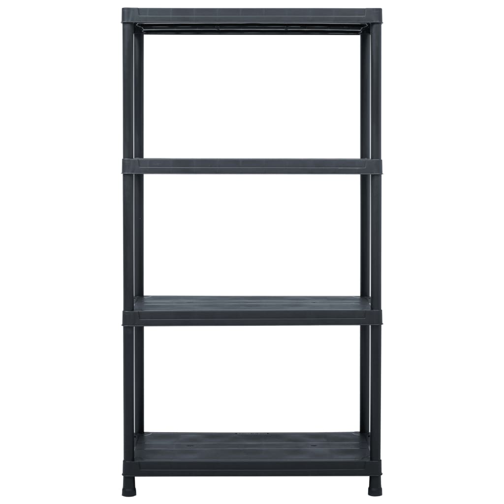 Plastic Storage Shelf Rack Black Complete Storage Solutions