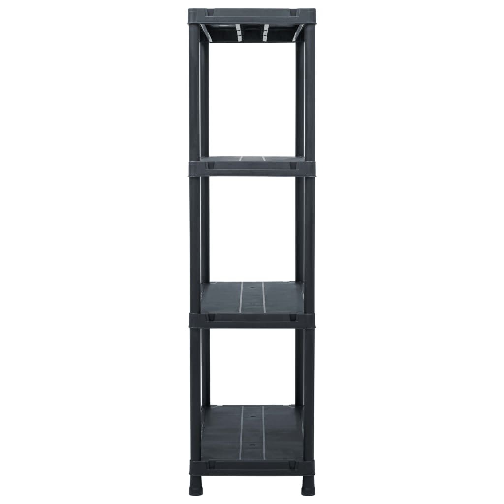 Plastic Storage Shelf Rack Black Complete Storage Solutions