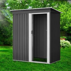 1.62 x 0.86M Steel Garden Shed - Grey - Complete Storage Solutions