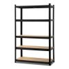 5-Tier 0.9M Storage Shelf Rack - Black - Complete Storage Solutions