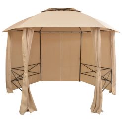 Hexagonal Garden Marquee 360x265cm - Beige