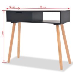 Solid Pinewood Console Table 80x30x72cm - Complete Storage Solutions