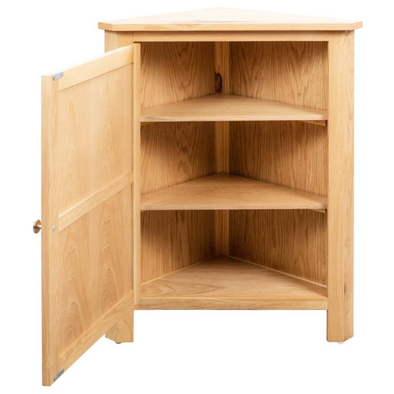 Corner Solid Oak Wood Complete Storage Solutions