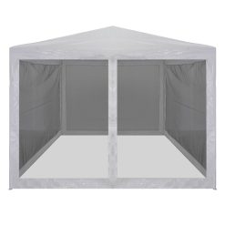 Alternative view of Party Tent with Mesh Sidewalls 4x3m - White & Black