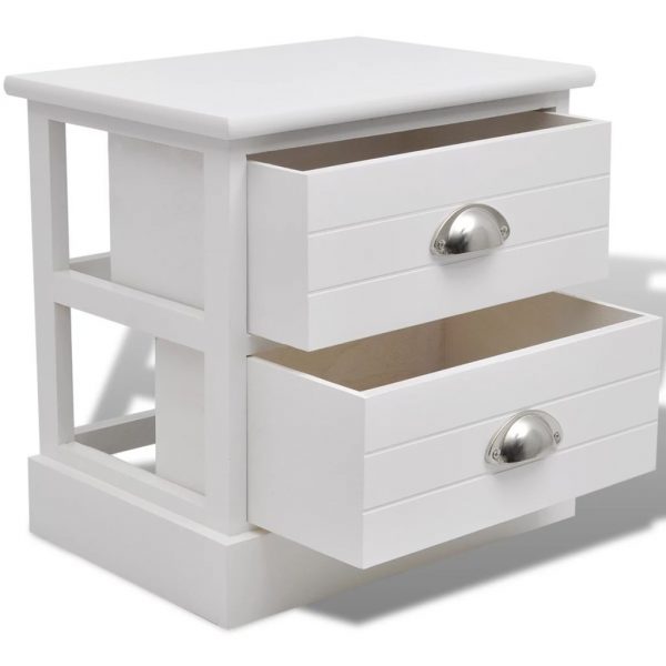 French Bedside Cabinet - White - Image 4