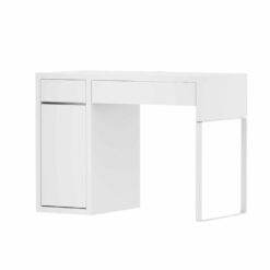 Alternative view of Metal Desk With Storage Cabinets - White