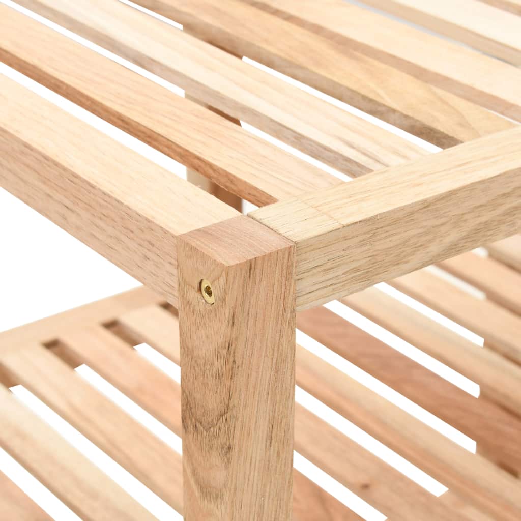 Solid Walnut Wood Bathroom Shelf Complete Storage Solutions