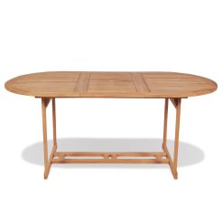 Alternative view of Solid Teak Wood Garden Table 180x90x75cm
