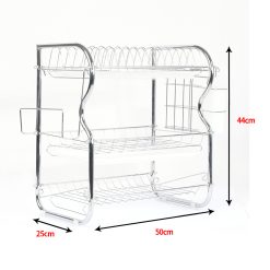 3-Tier Stainless Steel Dish Rack - Complete Storage Solutions