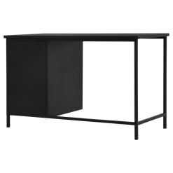 Industrial Style Steel Desk with Drawers 120x55x75cm - Black - Complete Storage Solutions