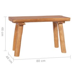 Solid Teak Wood 80cm Garden Bench - Complete Storage Solutions