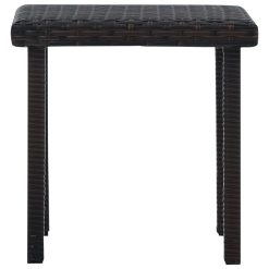 Poly Rattan Garden Tea Table 40x40x40cm - Complete Storage Solutions