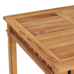 Solid Teak Wood Garden Dining Table 80x80x80cm - Complete Storage Solutions
