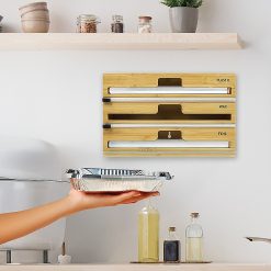 3 Grid Bamboo Food Wrap Dispenser - Complete Storage Solutions