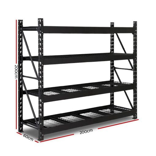 2M Heavy Duty Warehouse Racking - Black - Image 2