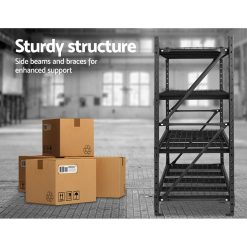 2M Heavy Duty Warehouse Racking - Black - Complete Storage Solutions