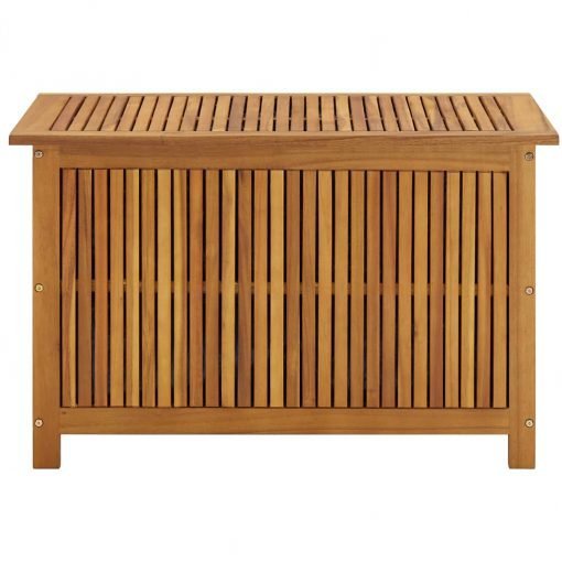 Solid Acacia Wood Garden Storage Box 90x50x106cm - Image 3