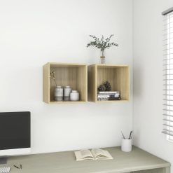 2 Piece Wall Cabinet Set 37x37x37cm - Complete Storage Solutions
