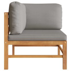 2-seater Solid Teak Wood Garden Bench with Cushions - Complete Storage Solutions