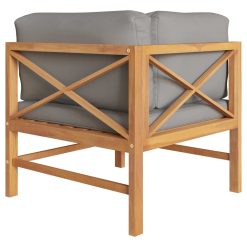 2-seater Solid Teak Wood Garden Bench with Cushions - Complete Storage Solutions