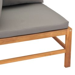 2-seater Solid Teak Wood Garden Bench with Cushions - Complete Storage Solutions