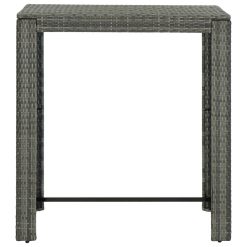Poly Rattan Garden Bar Table - Complete Storage Solutions