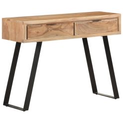 Solid Acacia Wood with Live Edges Console Table 100x35x76cm