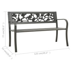 125cm Steel Garden Bench - Complete Storage Solutions