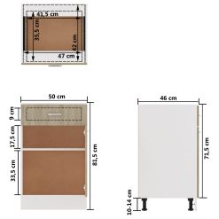 Drawer Bottom Cabinet 50x46x81.5cm - Complete Storage Solutions