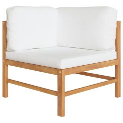 2-seater Solid Teak Wood Garden Bench with Cushions - Complete Storage Solutions