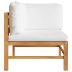 2-seater Solid Teak Wood Garden Bench with Cushions - Complete Storage Solutions