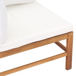 2-seater Solid Teak Wood Garden Bench with Cushions - Complete Storage Solutions